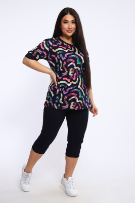 Костюм женский КБЖЖ0050А синий/беж